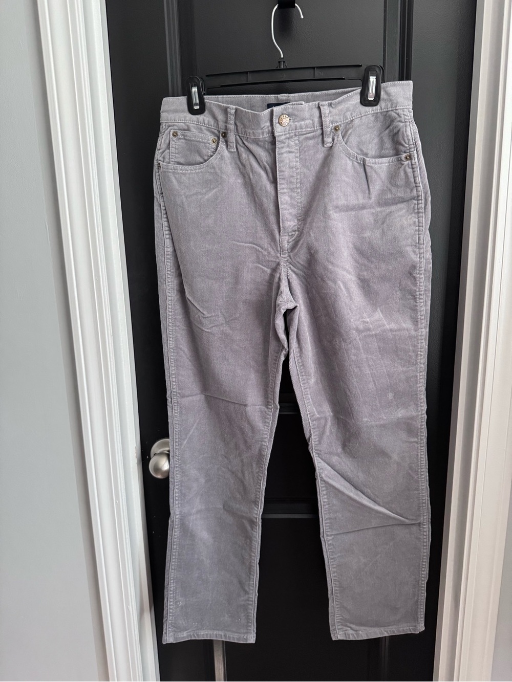 J. Crew Men's Light Gray Corduroy Straight Jeans